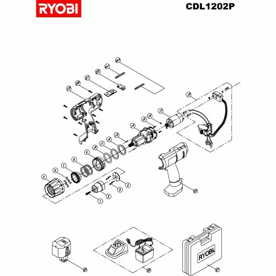 Ryobi CDL1202PA42 Spare Parts List Type: 1000076545